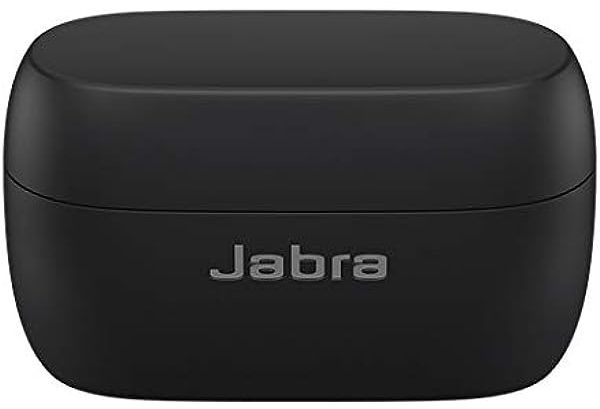 A black Jabra charging case