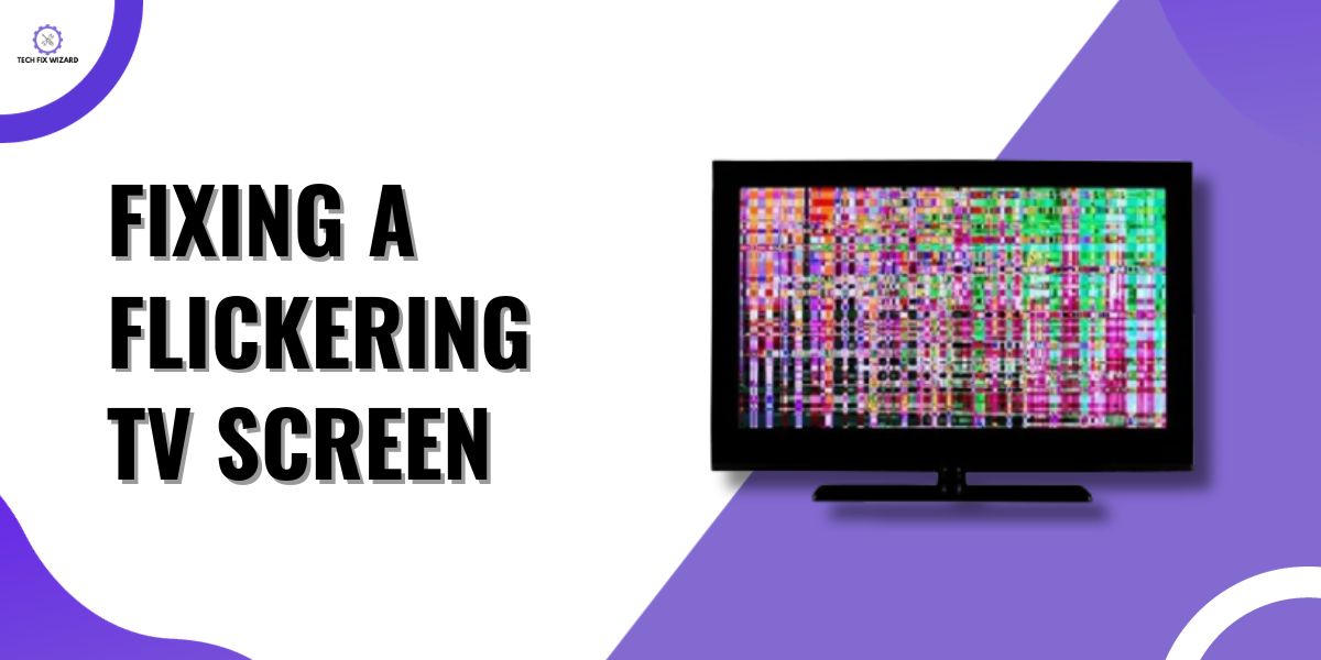 Fix A Flickering TV Screen Feature Image By Techfixwizard